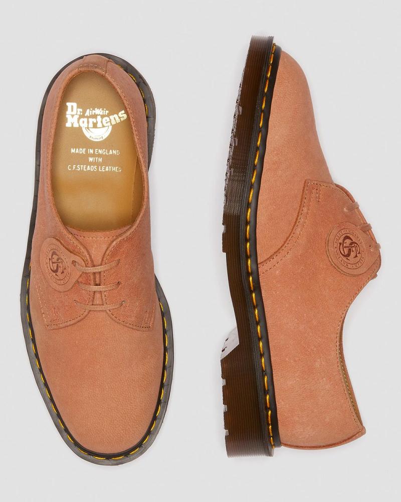 Men's Dr Martens 1461 Made in England Nubuck Leather Oxfords Shoes Pink | AU 596GSO